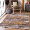 Blizzard Modern Polyester 120x160cm Rug In Grey Mustard