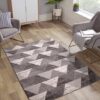 Spirit 60x110cm Triangle Design Rug In Grey