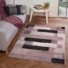 Spirit 66x230cm Mosaic Design Rug In Pink