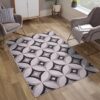 Spirit 66x230cm Star Design Rug In Silver