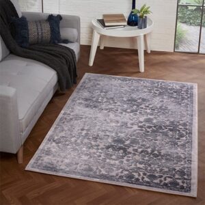 Arabella Windsor 200x290cm Damask Pattern Rug In Blue