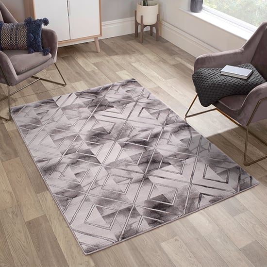 Bianco 196SA 160x225cm Luxury Rug In Cream And Light Grey