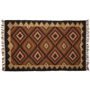 Botin Large Fabric Upholstred Aztec Rug In Multi-Colour