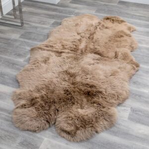 Ladson Quad Sheepskin Rug In Light Brown