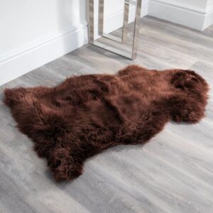 Ladson Sheepskin Rug In Brown